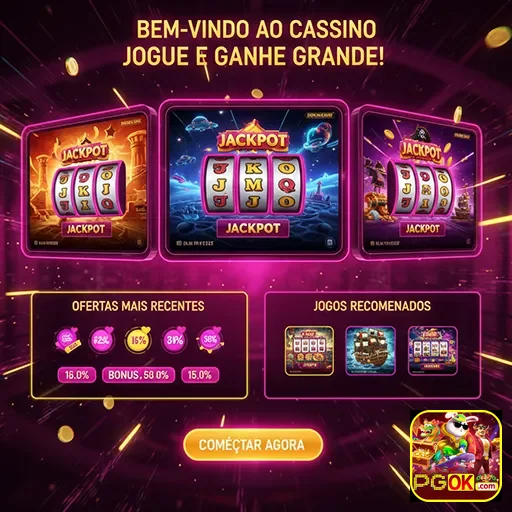 Imagem de boas-vindas ao jogo de cassino no site pgok, destacando diversão e entretenimento.