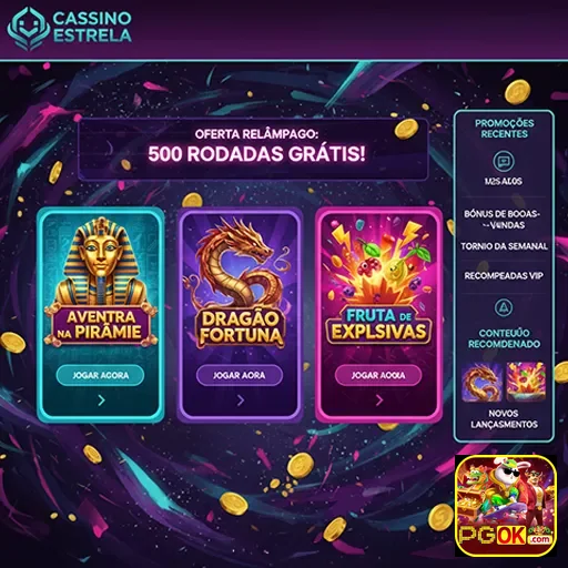 Imagem de rodadas grátis no cassino Estrela do pgok, destacando promoções e jogos emocionantes.